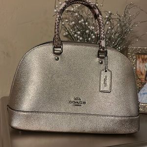 Mini Coach satchel bag color gold